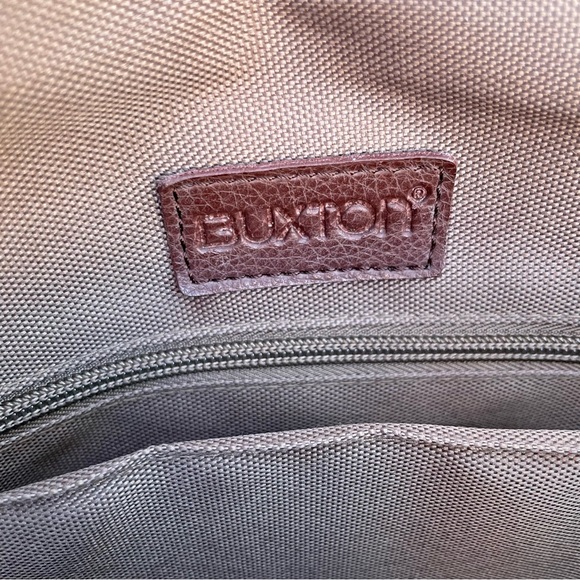 VTG Buxton 💼 Leather Flap Clip Laptop/Briefcase/Messenger Bag in 2-Tone Brown - Picture 13 of 15